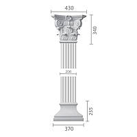 Пилястра из гипса, гипсовая пилястра ка-19