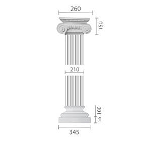 Пілястра з гіпсу, гіпсова пілястра ка-30