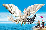 Плеймобіл Денна фурія Playmobil Light Fury with Baby Dragon, фото 5