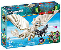 Плеймобил Дневная фурия Playmobil Light Fury with Baby Dragon