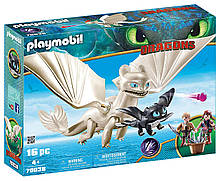 Як приручити дракона Денна фурія Playmobil How to Train Your Dragon III Light Fury with Baby Dragon