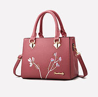 Модная женская сумка Искусственная кожа, Темно-розовый, Средний