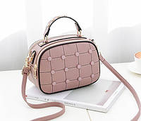 Модная женская сумочка с пуговицами Светло-розовый