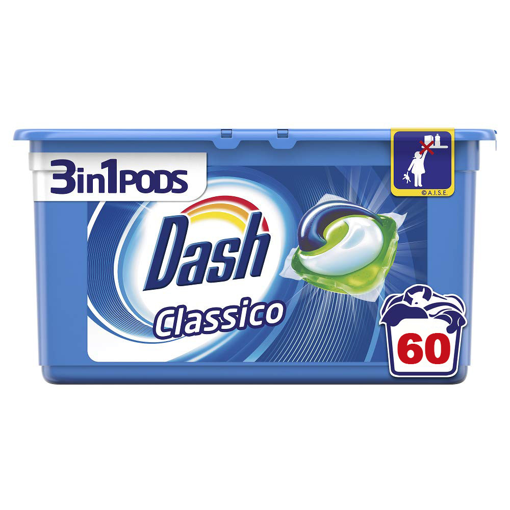 Капсули для прання універсального білизни Dash Classico 3 в 1 60 шт, фото 1