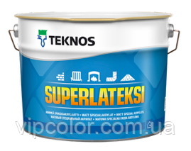 TEKNOS SUPERLATEKSI Абсолютно матова фарба для внутрішньої обробки База 1 2,7 л, фото 1