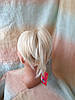 Хвіст короткий "рожки" на крабі блонд омбре 6454А -LG26T613A, фото 5
