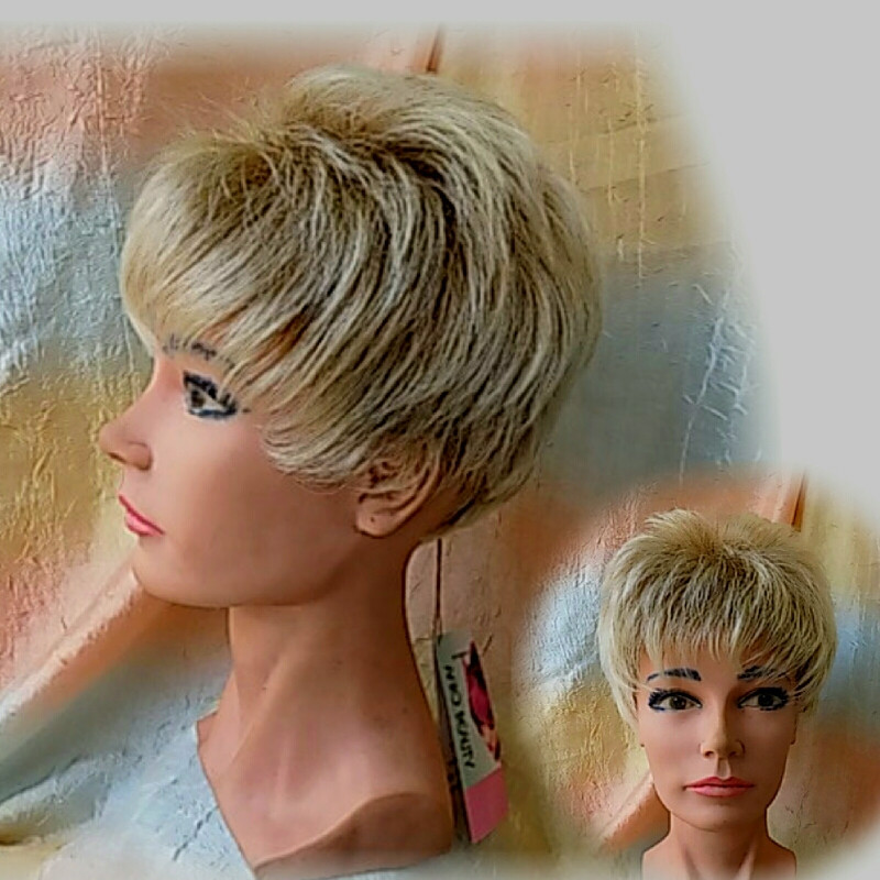 Перука коротка з термоволокна платіновий мікс  MADREN-15ВТ613, фото 1