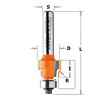 Фреза для скругления краев ламината 12,7 x 9,5 x 52 мм, хвостовик 8 мм CMT (907.015.11)