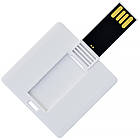 Флеш накопичувач USB 8ГБ у вигляді візитної картки КВАДРАТНА білий колір під повнокольоровий друк лого під нанесення Юсб флешка, фото 2