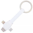 Універсальний USB-кабель 3 в 1 USB-Lightning-MicroUSB-Type C під нанесення логотипу (UC07), фото 2