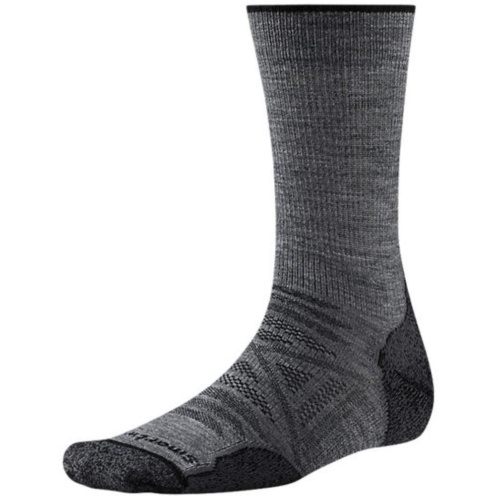 Термоноски Smartwool Men's PhD Outdoor Light Crew Socks Для охоты и рыбалки, XL, Нейлон, Черный-Серый