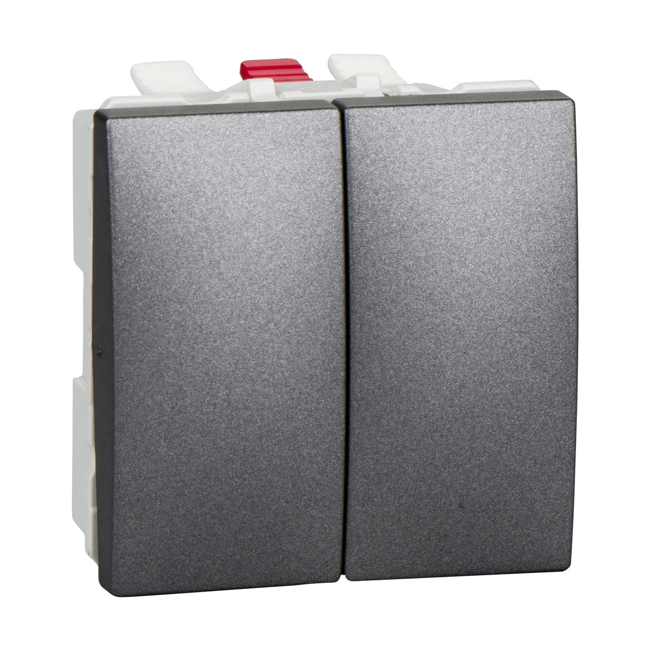 MGU3.211.12 Вимикач 2-клавішний сх.5 2-мод. графіт Unica Schneider Electric