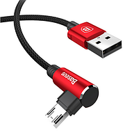 Оригинальный Угловой Кабель Baseus MVP Elbow Micro USB для зарядки и передачи данных (1 метр) Красный