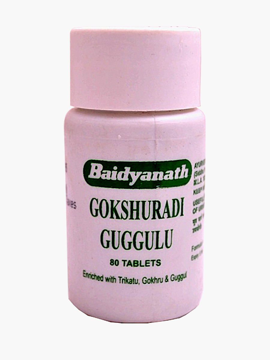 GOKSHURADI GUGGUL (80TAB) BADYANATH, ГОКШУРАДІ ГУГГУЛ 80 ТАБ. БАДЯНАТХ розпродажу