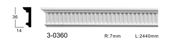 Молдинг для стін з орнаментом Classic Home 3-0360, ліпний декор з поліуретану