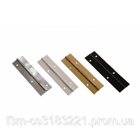 Петля F3M рояльна: колір білий, H=30,4 мм, S=0,8 мм, L=1700 мм, Made in Poland (код811)