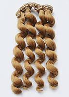 Волосся лялькові "Спіралькі" — Горіх, No26, 15 см/1м, термонейлон