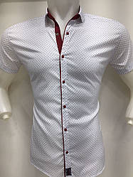 АКЦІЯ! Біла сорочка короткий рукав AND з принтом