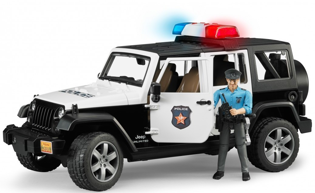 Машинка джип Bruder Wrangler Unlimited Rubicon Police з фігуркою поліцейського М1:16 (02526)