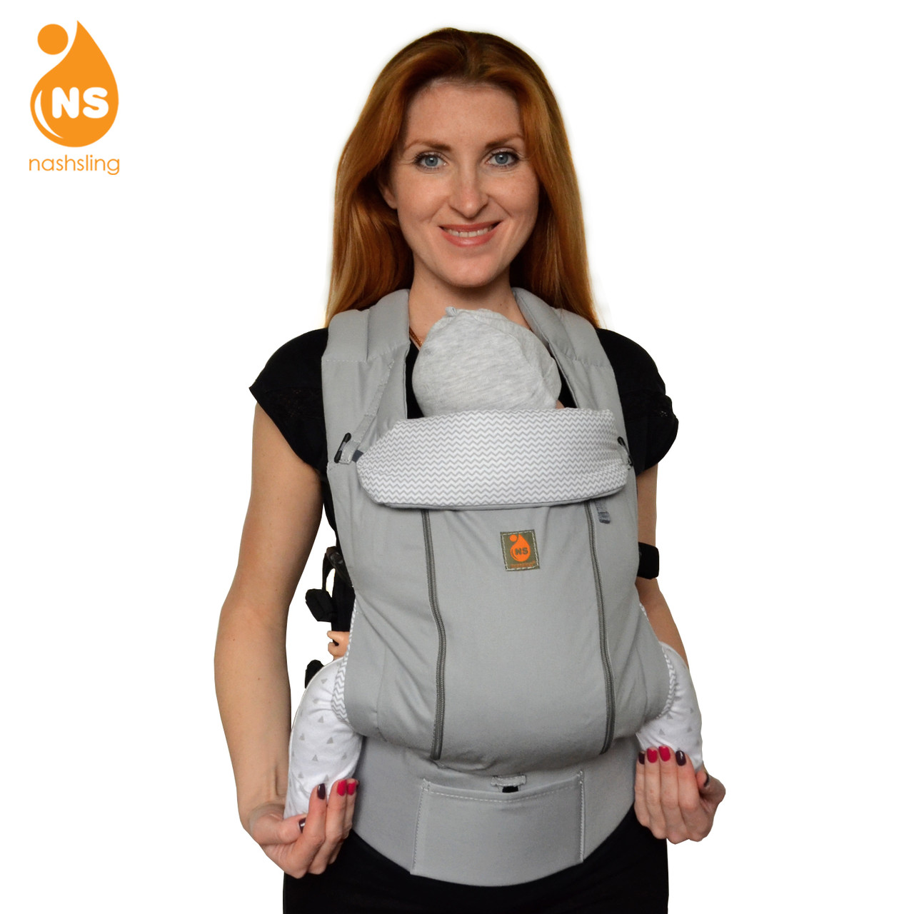Ерго-рюкзак з вентиляційною сіткою Climate Control - Сільвер для перенесення дітей 6-36 міс. ТМ "Nashsling"
