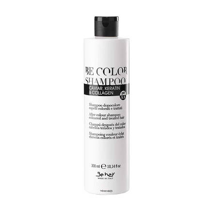 Шампунь із кератином і колагеном 5,5 рН Be Hair Be Color Shampoo With Caviar, Keratin&Collagen pH 5.5 300 мл, фото 1