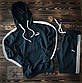 Темно-сірий спортивний костюм Puma (Пума) з лампасами. Колір антрацит/Весна-осінь, фото 3