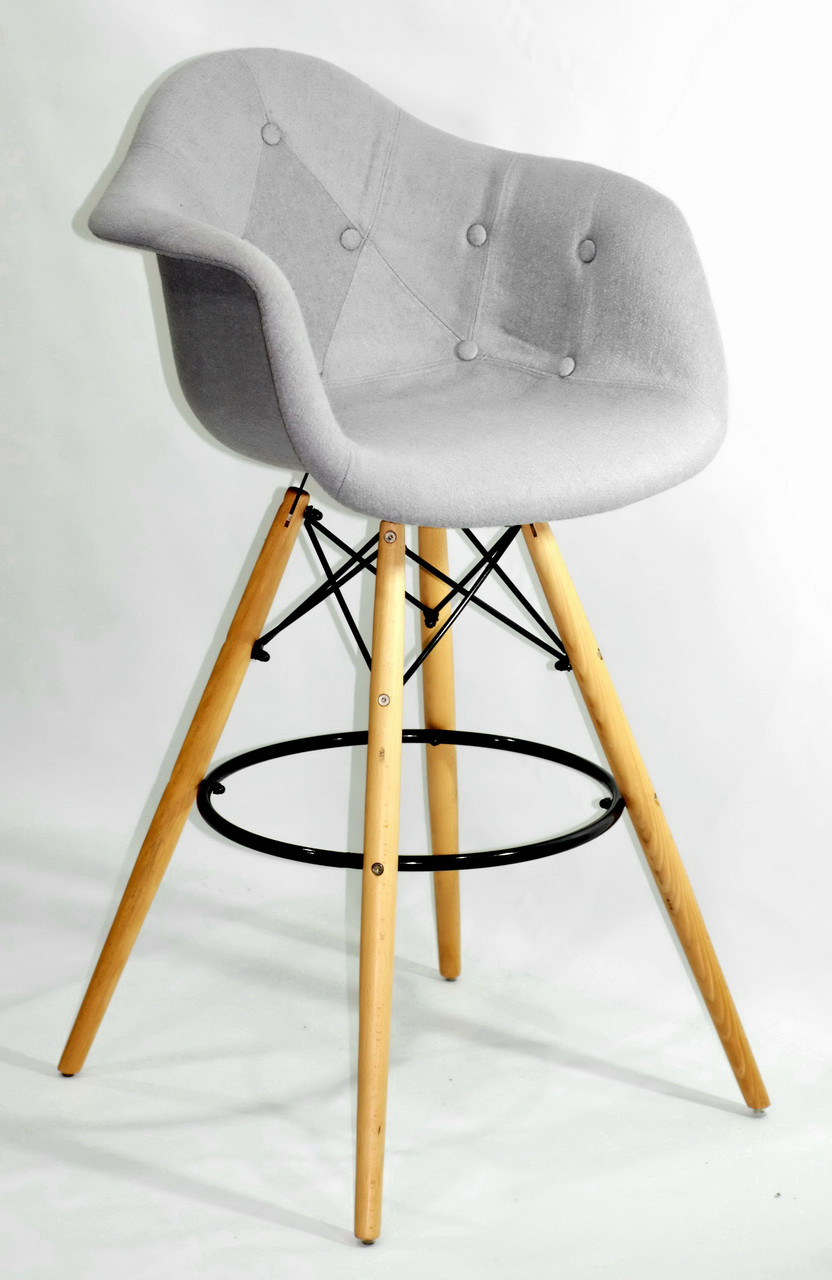 Крісло барне Leon Soft Шерсть Onder Mebli, колір сірий W-16
