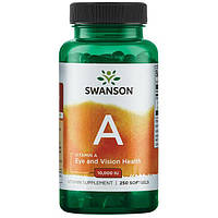 Витамин A Vitamin A Swanson 10000МЕ 250 капс.
