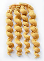 Волосся лялькові "Спіралькі" — Персиковий Блонд, NoT0935, 15 см/1м, термонейлон
