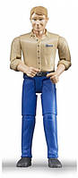 Фігурка чоловіки в синіх штанях і бежевій сорочці Bruder (60006)