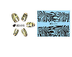 Наклейки для нігтів чорні BD-015