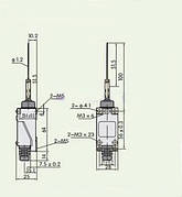 Концевий вимикач ME 8169 1NO + 1NC, важіль-ексцентрик з стержнем, фото 2