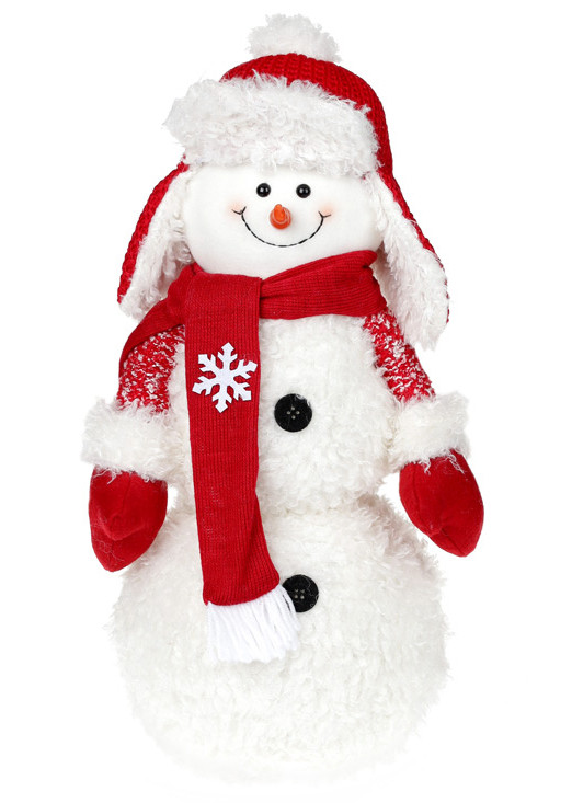 М'яка новорічна лялька Сніговик 48 см