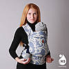 Ерго-рюкзак з шарфовой тканини - Вензель для перенесення дітей 6-36 міс. ТМ "Nashsling" Синій, фото 2