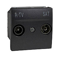 MGU3.454.12 Розетка TV-R/SAT 2-мод графит Unica Schneider Electric