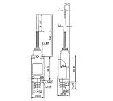 Кінцевий вимикач ME 8166 1NO+1NC, важіль-ексцентрик із пластиковим наконечником, фото 4