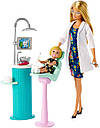 Лялька Барбі Дантист Стоматолог Блондинка Barbie Dentist FXP16, фото 2