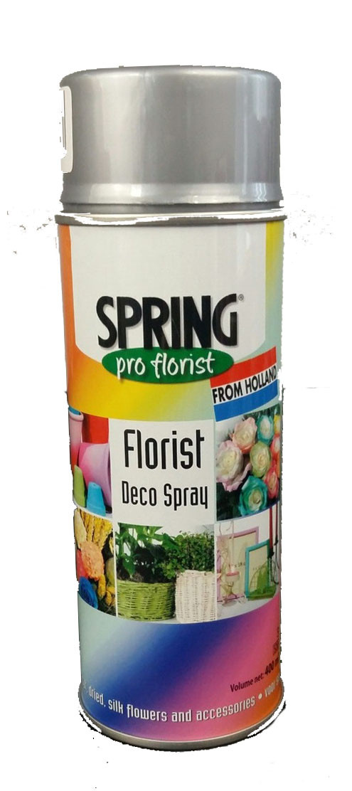 Фарба для живих квітів SPRING срібляста, фото 1