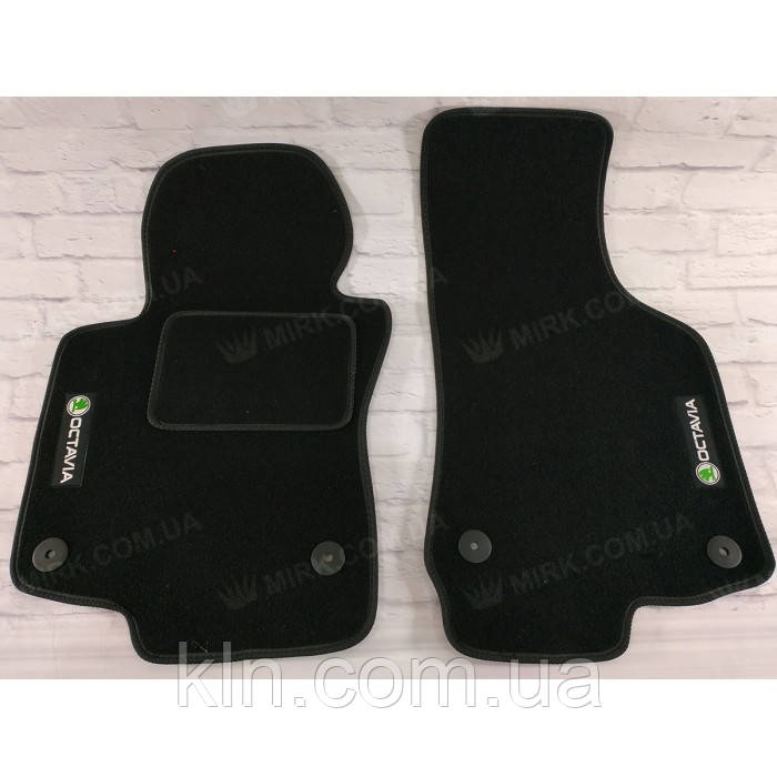 Килимки для салону автомобіля текстильний Skoda Oktavia II A5 (МКП) SD 2004-2013 (5шт.) Beltex чорний, фото 1