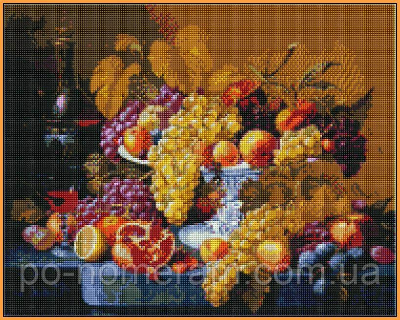 Алмазна картина Babylon Розкішний виноград (ST598) 40 х 50 см (На підрамнику), фото 1