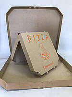 Коробка для пиццы, 35 см коричневая (бурая, крафт), 350*350*35мм (минимальный заказ 50шт)