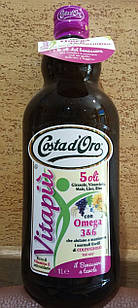 Олія Costa D'oro Vitapiu 5 Oli Omega3&6 суміш масел (льон рис кукурудза соняшник виноградн.кост) Омега 3 і 6