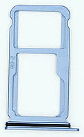 Трей для сим карты, Blue Huawei P10 Plus (Vicky-L29A) (51661ETQ), оригинал