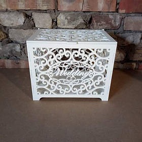 Весільний дерев'яний скриня для грошей "Дрібний"