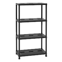 Универсальный стеллаж на 4 полки Universal Vent 73-4 Черный (Papatya-TM)