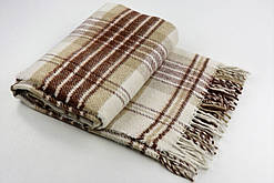 Плед вовняний Vladi Метро (Владі) Бежевий 140х200 Вовна 50% (3023)