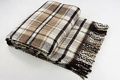 Плед вовняний Vladi Метро (Владі) Коричневий 170х210 Вовна 50% (3026)