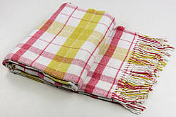 Вовняний плед Vladi Лондон (Владі) Рожевий 140х200 Бавовна 20% Вовна 10% (3019)