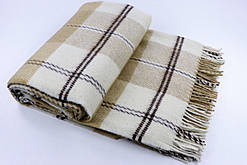 Вовняний плед Vladi Ельф (Владі) Бежевий 170х210 Вовна Нова Зеландії 70% (3036)