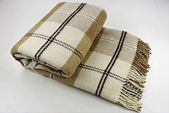 Вовняний плед Vladi Ельф (Владі) Бежевий 200х220 Вовна Нова Зеландії 70% (3038)